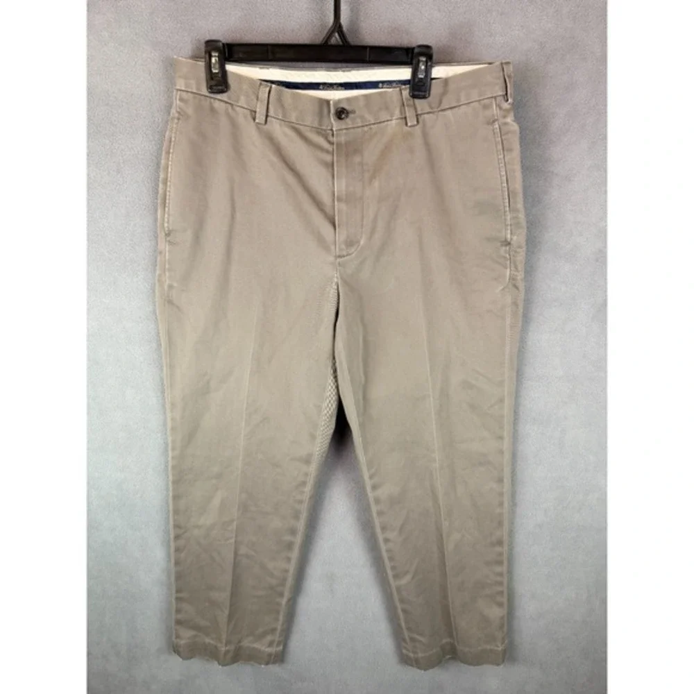 Brooks Brothers‎ Pants Mens 35x30 Green Flat Front Advantage Chino Clark Dress